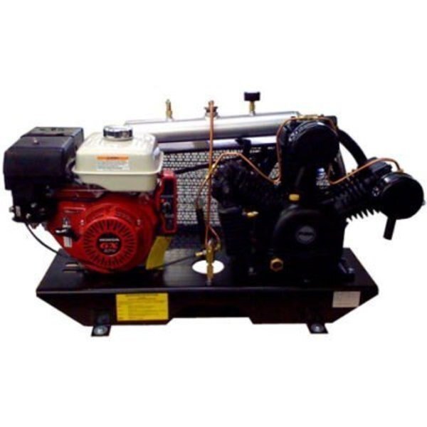 Puma TUK-130HGE, 13HP, Base Plate Gas Comp, Tankless Gallon, 175 PSI, 23CFM, Honda, Electric/Recoil, Puma, Mfr#: TUK-130HGE